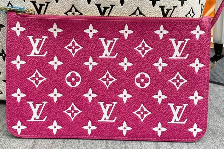 Túi LV Neverfull Tote Bag Black White Pink M46103 Trắng Đen Hồng