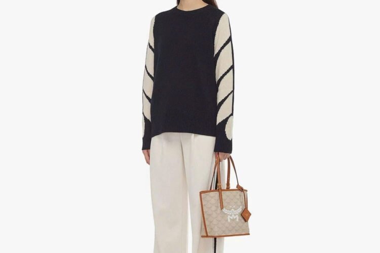 Túi MCM Mini Himmel Shopper in Lauretos Oatmeal Màu Be Nâu