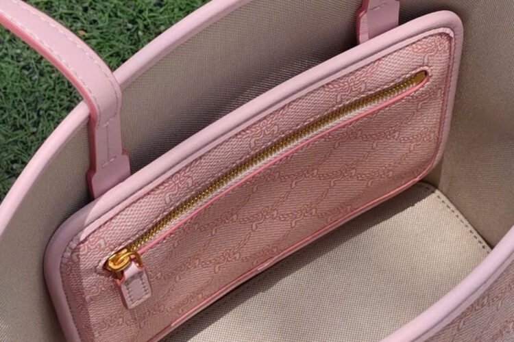 Túi MCM Mini Himmel Shopper in Lauretos Silver Pink Màu bạc hồng