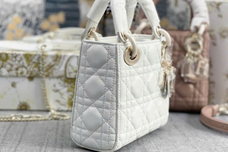 Túi Mini Lady Dior White Lambskin GHW Màu Trắng