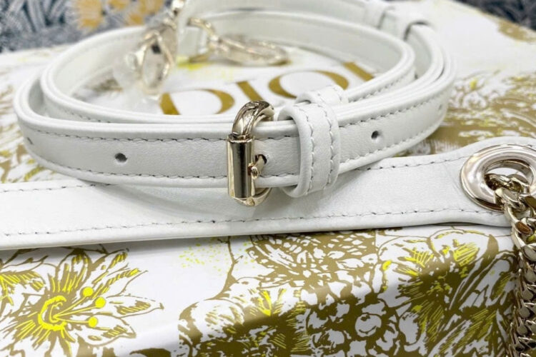 Túi Mini Lady Dior White Lambskin GHW Màu Trắng