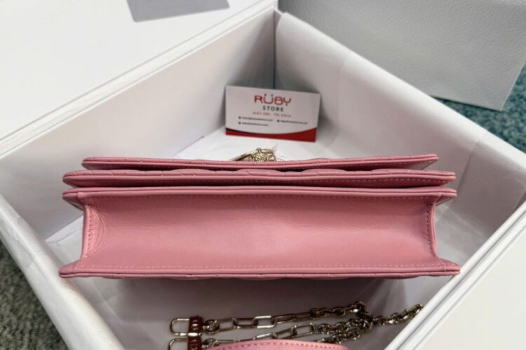 Túi Miss Dior Top Handle Bag Melocoton Pink Lambskin Hồng