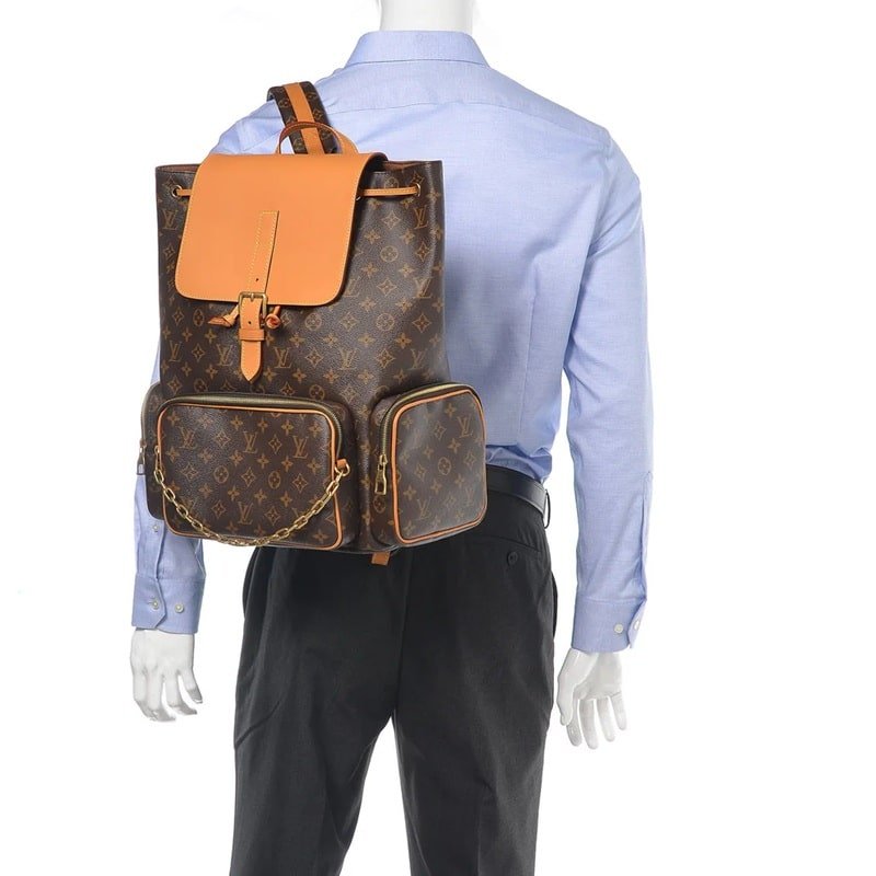 Balo LV Backpack Trio Nâu 44CM Siêu Cấp