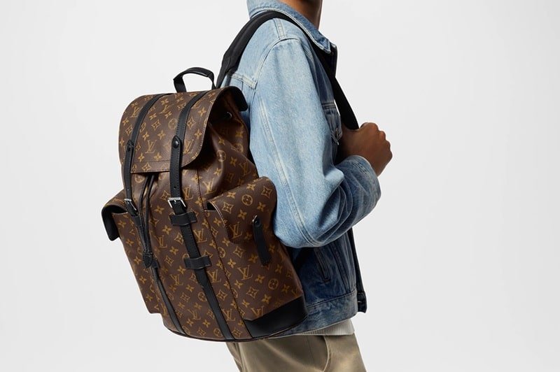 Balo LV Christopher MM Backpack Monogram Màu Nâu 44CM Siêu Cấp