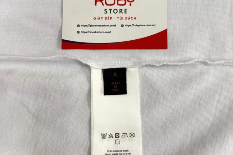 Áo LV Gradient Cotton T-Shirt Blanc Màu Trắng Bạc