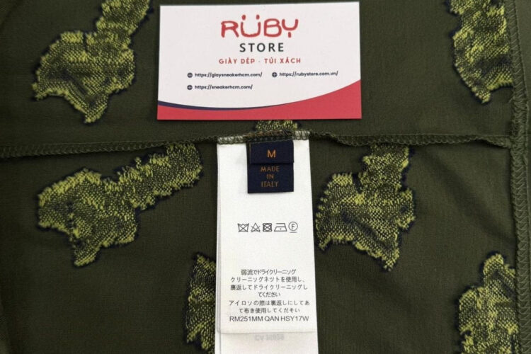 Áo LV Jacquard Cotton Kalamata T-Shirt Màu Xanh Rêu