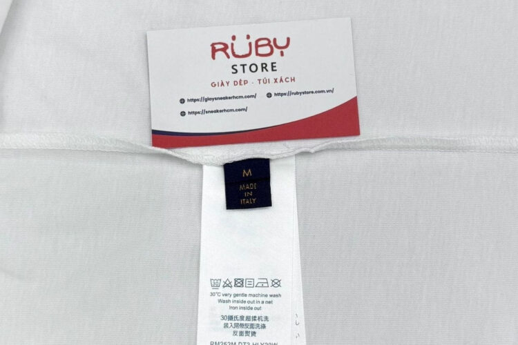 Áo LV Ski Velvet Jacquard Short-Sleeved T-Shirt White Mountain