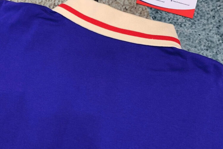 Áo Thun Gucci Cotton Polo Shirt With Pocket Blue Màu Xanh