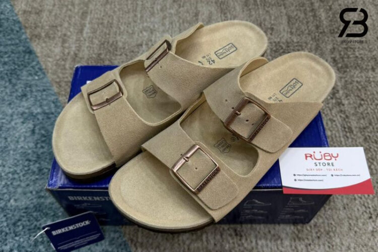 Dép Birkenstock Arizona Soft Footbed Beige Màu Be