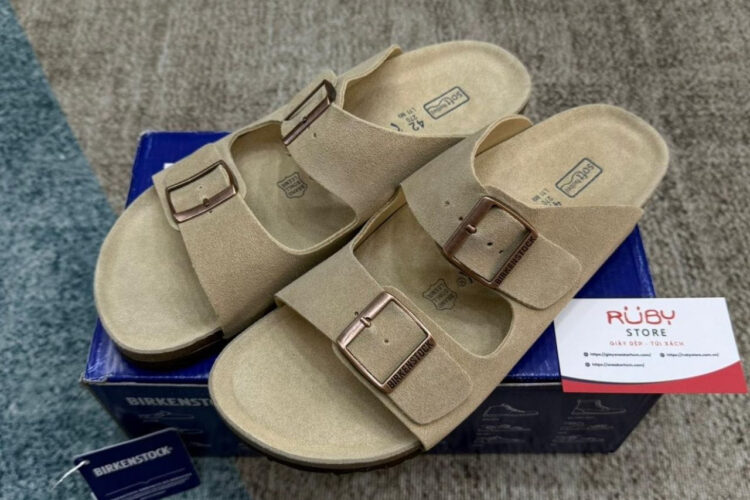Dép Birkenstock Arizona Soft Footbed Beige Màu Be
