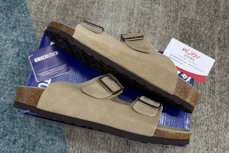 Dép Birkenstock Arizona Soft Footbed Beige Màu Be