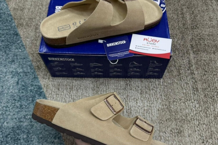Dép Birkenstock Arizona Soft Footbed Beige Màu Be
