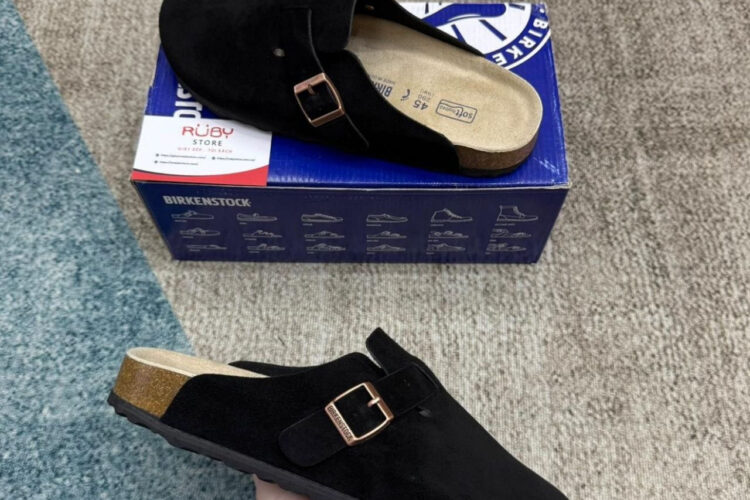 Dép Birkenstock Boston Soft Footbed Black Màu đen