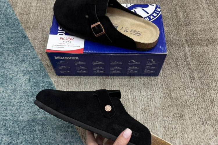 Dép Birkenstock Boston Soft Footbed Black Màu đen