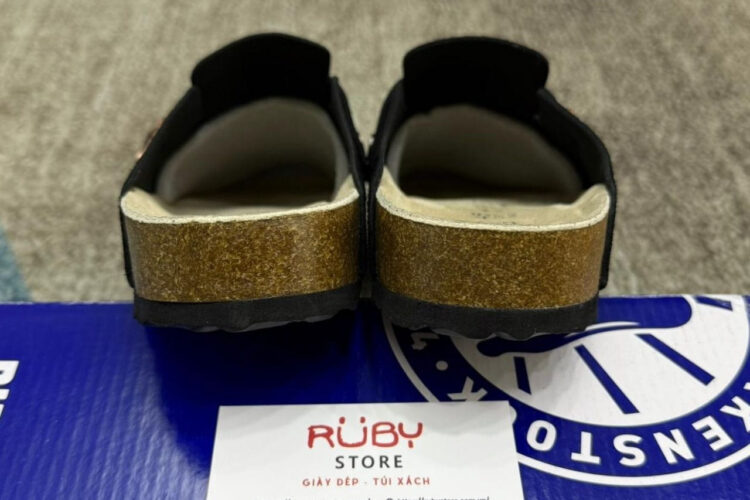 Dép Birkenstock Boston Soft Footbed Black Màu đen