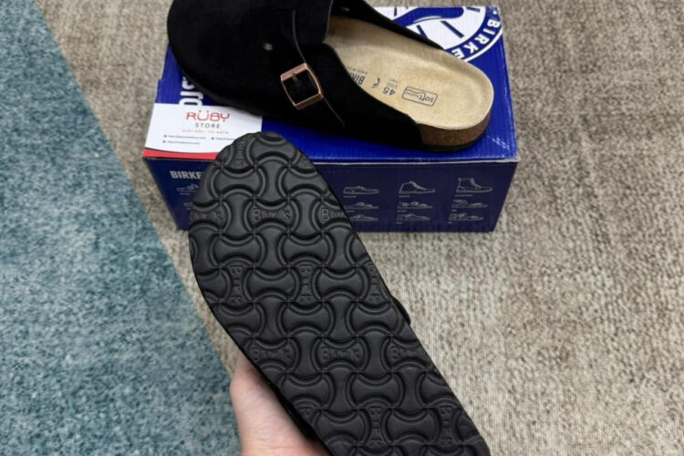 Dép Birkenstock Boston Soft Footbed Black Màu đen