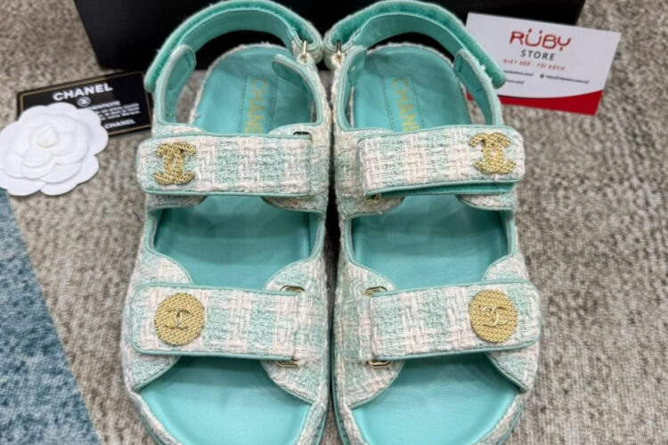 Dép CN Dad Sandal Blue Tweed Màu Xanh