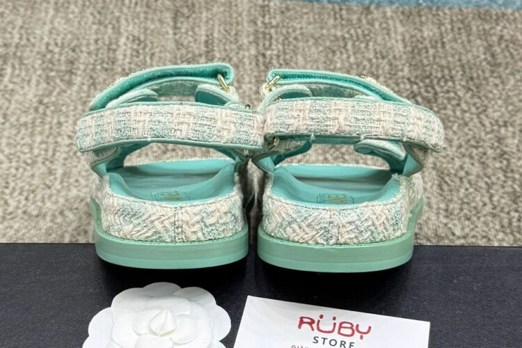 Dép CN Dad Sandal Blue Tweed Màu Xanh