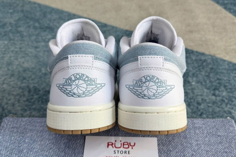 Giày Air Jordan 1 Low SE Worn Blue Màu Trắng Xanh Denim