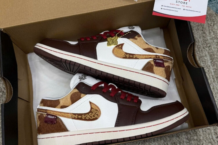 Giày Air Jordan 1 Low Year of the Horse Nâu
