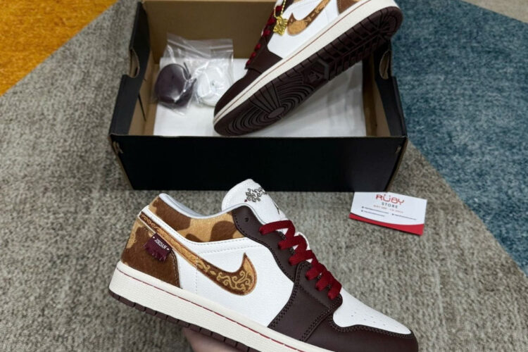 Giày Air Jordan 1 Low Year of the Horse Nâu