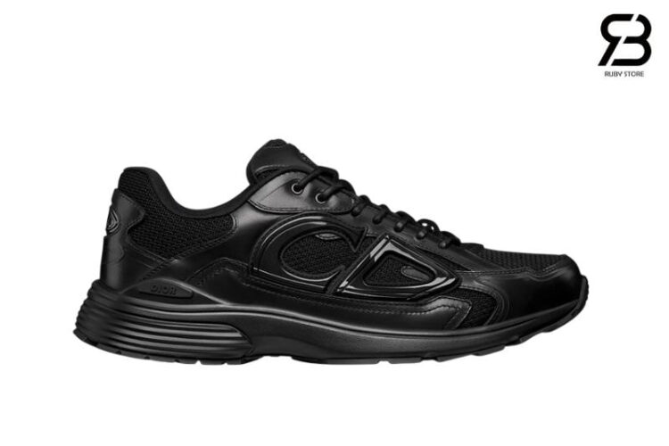 Giày Dior B30 Countdown Black Smooth Calfskin and Black Technical Mesh