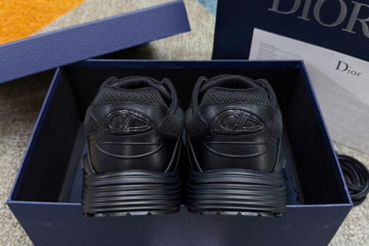 Giày Dior B30 Countdown Black Smooth Calfskin and Black Technical Mesh