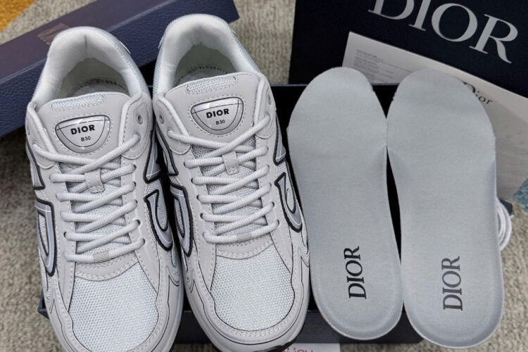 Giày Dior B30 Countdown Gray Technical Mesh and Dior Gray Technical