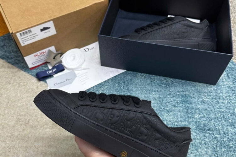 Giày Dior B33 Sneaker Black Gravity Leather Màu Đen