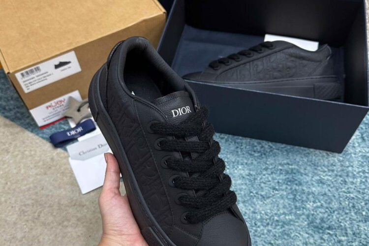 Giày Dior B33 Sneaker Black Gravity Leather Màu Đen