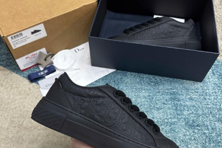 Giày Dior B33 Sneaker Black Gravity Leather Màu Đen