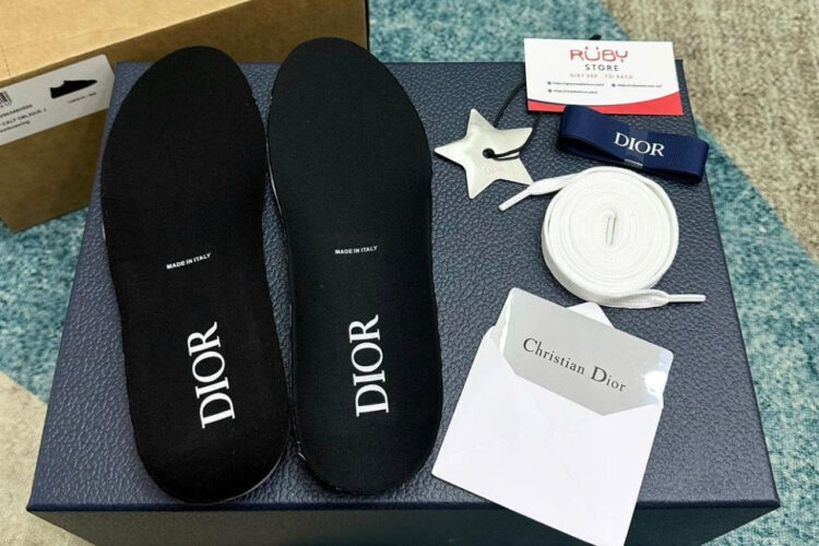 Giày Dior B33 Sneaker Black Gravity Leather Màu Đen