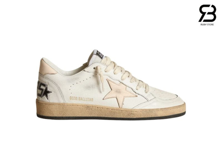 Giày Golden Goose Ball Star LTD White Salmon Pink Màu Trắng Hồng