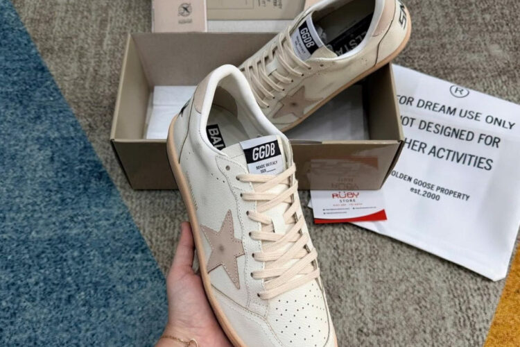 Giày Golden Goose Ball Star LTD White Salmon Pink Màu Trắng Hồng