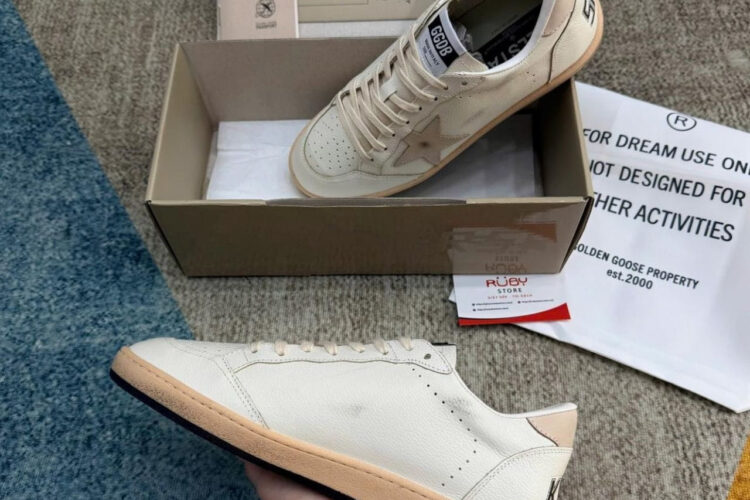 Giày Golden Goose Ball Star LTD White Salmon Pink Màu Trắng Hồng
