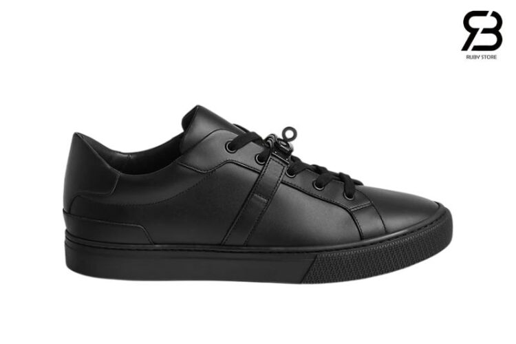 Giày Hermes Day Sneaker Black Leather Màu Đen