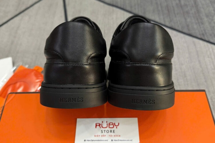 Giày Hermes Day Sneaker Black Leather Màu đen