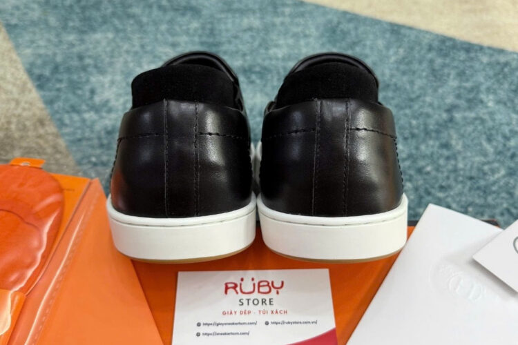 Giày Hermes Lucky Slip-On Sneaker Black White đen trắng