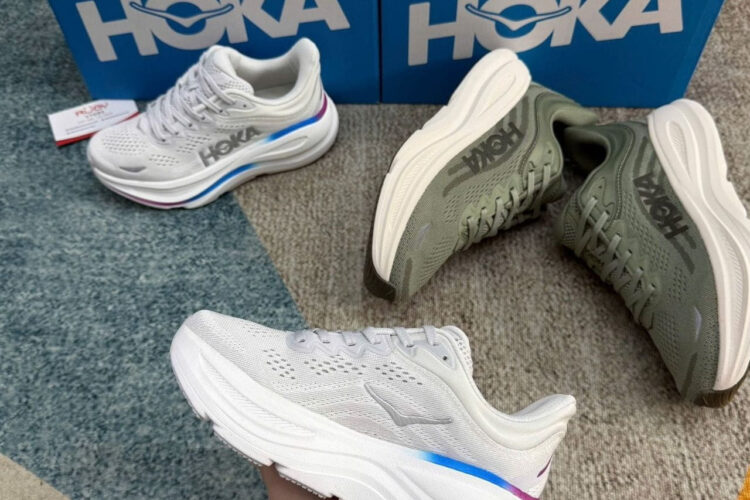 Giày Hoka Bondi 9 Cosmic White Grey Trắng Xám