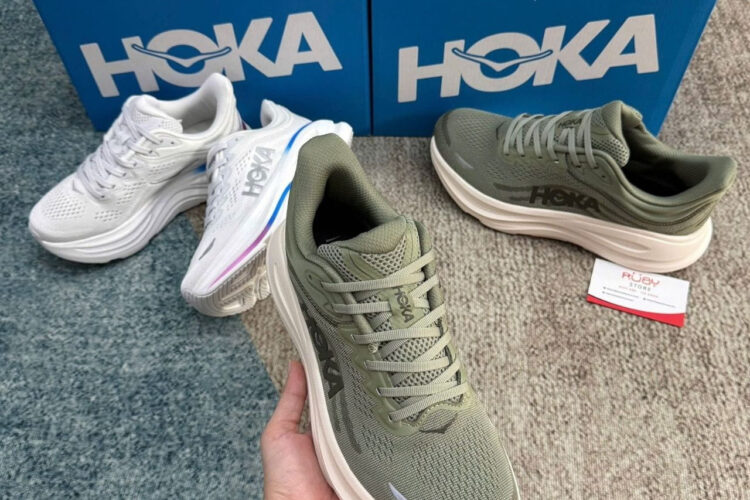 Giày Hoka Bondi 9 Sea Moss Xanh Olive