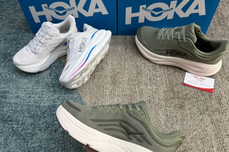 Giày Hoka Bondi 9 Sea Moss Xanh Olive