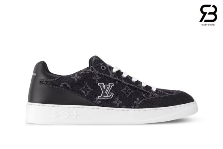 Giày LV Resort Sneaker Denim Black Màu Đen