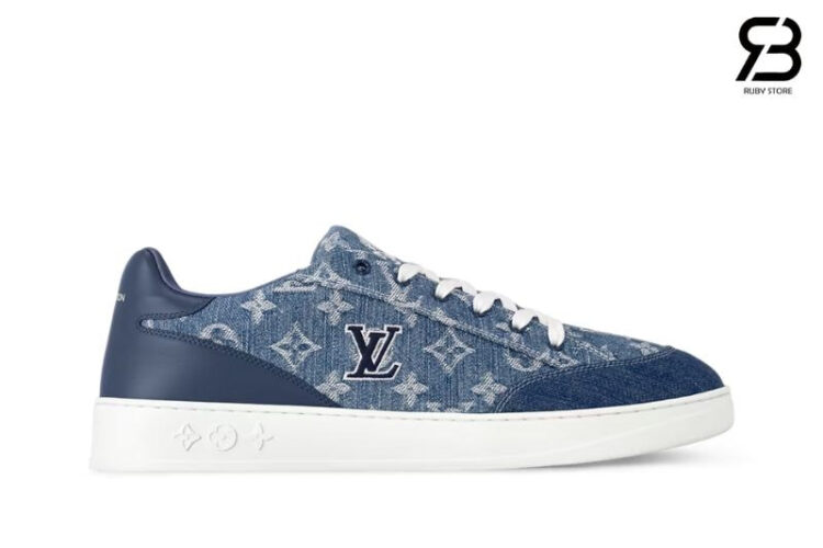 Giày LV Resort Sneaker Denim Blue Xanh Dương