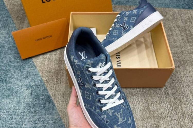 Giày LV Resort Sneaker Denim Blue Xanh Dương
