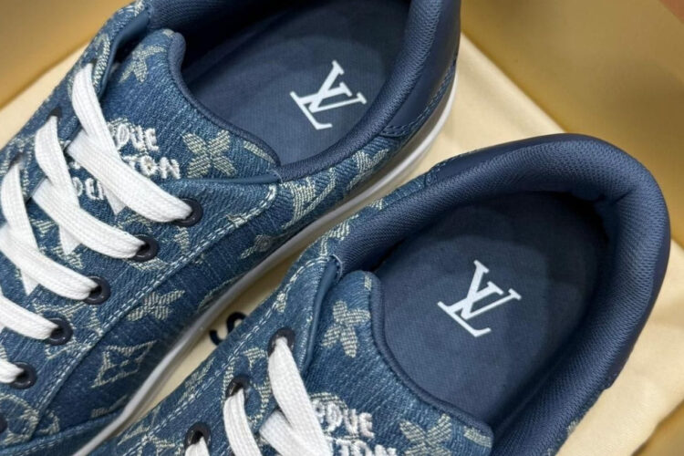 Giày LV Resort Sneaker Denim Blue Xanh Dương