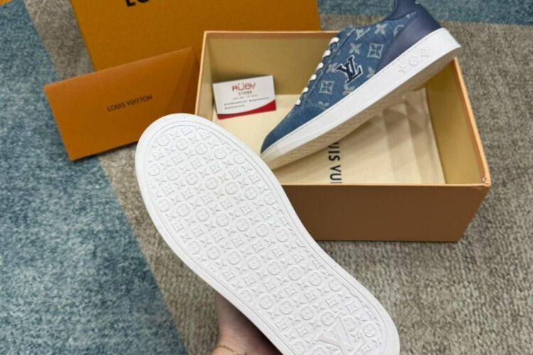 Giày LV Resort Sneaker Denim Blue Xanh Dương