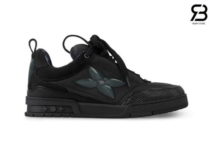 Giày LV Skate Trainers Black Màu Đen
