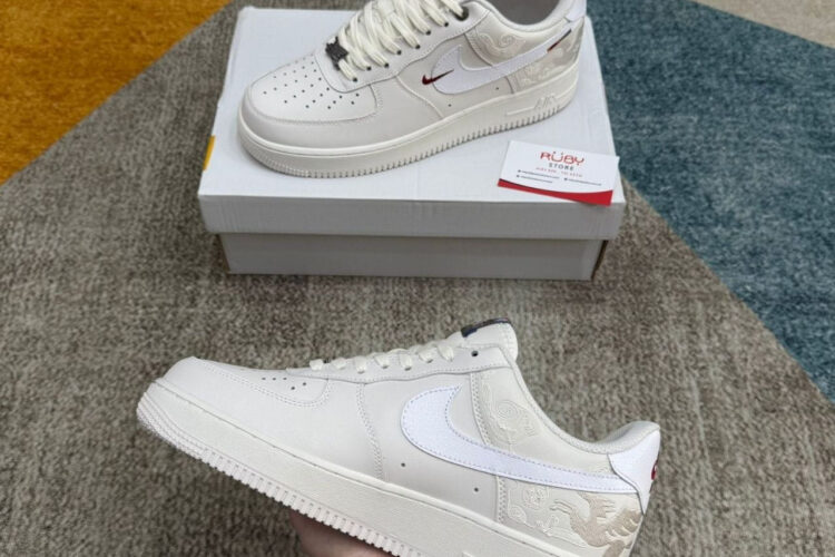 Giày Nike Air Force 1 Low Year Of The Horse Trắng Kem
