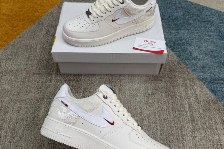 Giày Nike Air Force 1 Low Year Of The Horse Trắng Kem
