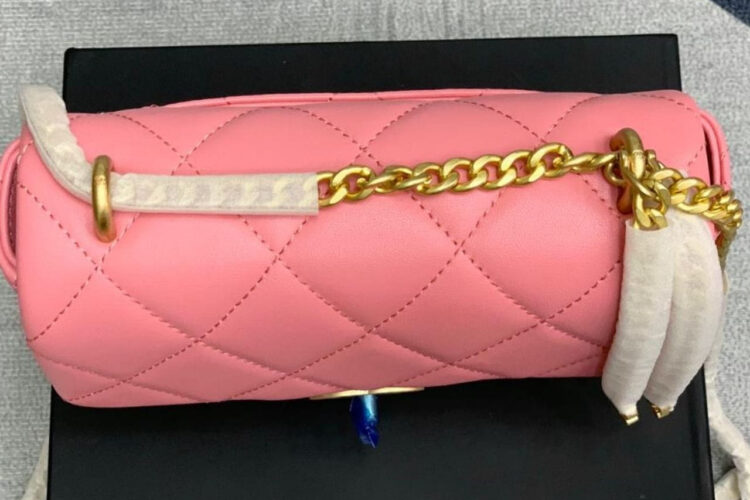 Túi CN 22P Mini Square Flap Bag Pink Lambskin Màu Hồng
